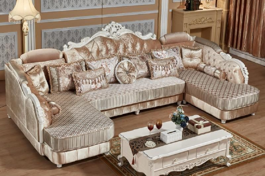 Mẫu Sofa Chữ U Thiết Kế Kiểu Châu Âu Phong Cách Tân Cổ Điển