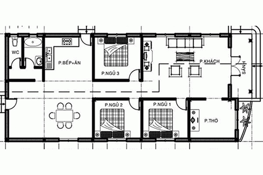 Thiết kế nhà cấp 4 theo phong cách hiện đại hợp phong thủy